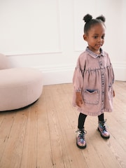 Pink/Blue Denim Cotton Shirt Dress (3mths-8yrs) - Image 1 of 6