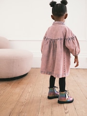 Pink/Blue Denim Cotton Shirt Dress (3mths-8yrs) - Image 2 of 6