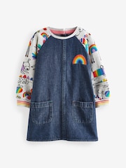 Rainbow Character Print Raglan Denim Dress (3mths-8yrs) - Image 3 of 6