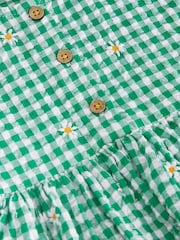 Green Embroidered Daisy Relaxed 100% Cotton Dress (3mths-8yrs) - Image 8 of 9