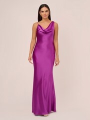 Aidan by Adrianna Papell Satin A-Line Gown - Image 1 of 7