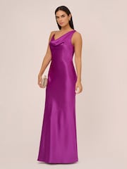 Aidan by Adrianna Papell Satin A-Line Gown - Image 3 of 7
