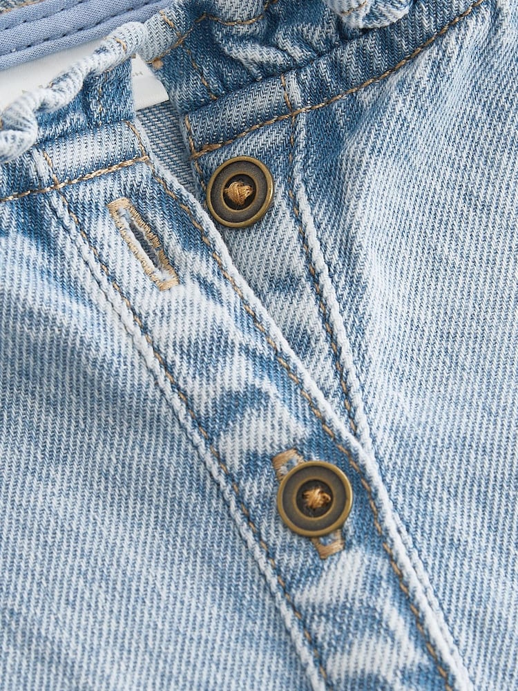Blue Denim Ruffle Collar Cotton Dress (3mths-8yrs) - Image 6 of 6