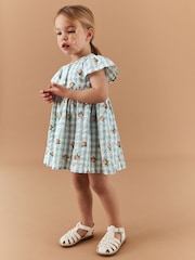 Blue Gingham Button Up 100% Cotton Dress (3mths-8yrs) - Image 2 of 7
