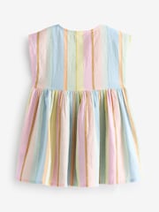 Rainbow Stripe Button Through Summer Dress (3mths-8yrs) - Image 6 of 7