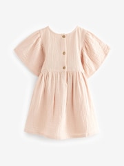 Pink Crochet Flower Dress (3mths-8yrs) - Image 4 of 6