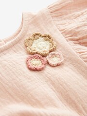 Pink Crochet Flower Dress (3mths-8yrs) - Image 6 of 6