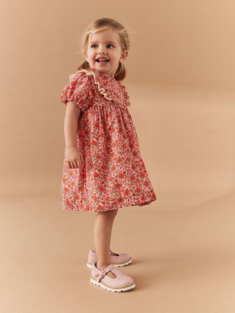 Ditsy - Čipka Trim obleka (3mths-7yrs) - Slika 1 iz 7