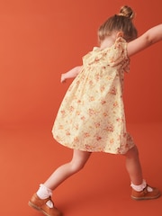 Cream Floral Printed Collar Dress (3mths-10yrs) - Image 4 of 8