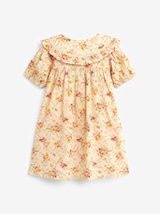 Cream Floral Printed Collar Dress (3mths-10yrs) - Image 6 of 8