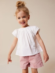 Weiß - Bluse aus 100 % Baumwolle mit Flügelärmeln (3 M.–8 J.) - Bild 1 von 8
