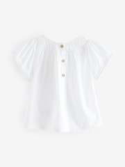 Weiß - Bluse aus 100 % Baumwolle mit Flügelärmeln (3 M.–8 J.) - Bild 7 von 8