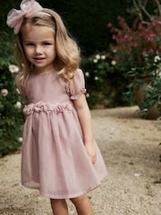 Rose Pink Corsage Flower Girl Dress (3mths-8yrs) - Image 1 of 6