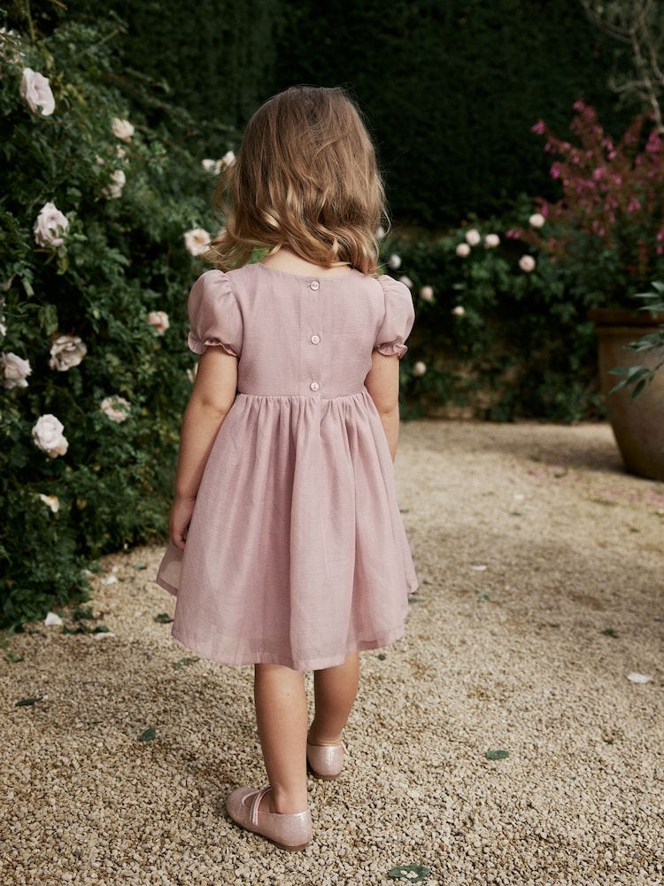 Rose Pink Corsage Flower Girl Dress (3mths-8yrs) - Image 2 of 6