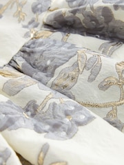 Gold/Silver Grey Floral Jacquard Prom Dress (12mths-10yrs) - Image 8 of 8