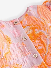 Pink/Orange Floral Jacquard Prom Dress (12mths-10yrs) - Image 8 of 8