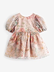 Pink Floral Printed Prom Dress (3mths-10yrs) - Image 5 of 8