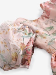 Pink Floral Printed Prom Dress (3mths-10yrs) - Image 7 of 8
