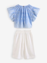 Blue Embroidered Blouse And Trousers Set (3mths-8yrs) - Image 5 of 6