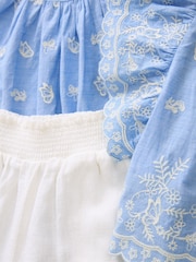 Blue Embroidered Blouse And Trousers Set (3mths-8yrs) - Image 6 of 6