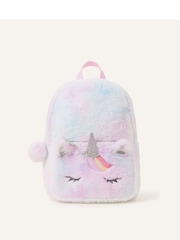 Angels By Accessorize Kids Pink Fluffy Unicorn Backpack - Image 1 of 4