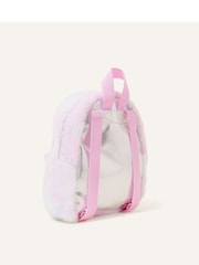 Angels By Accessorize Kids Pink Fluffy Unicorn Backpack - Image 2 of 4