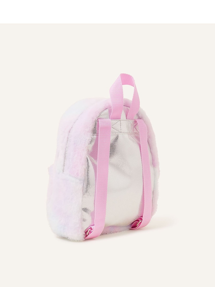Angels By Accessorize Kids Pink Fluffy Unicorn Backpack - Image 2 of 4