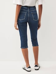 Denim Dark Blue Capri Cropped Jeans - Image 2 of 5