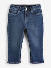Denim Dark Blue Capri Cropped Jeans - Image 4 of 5