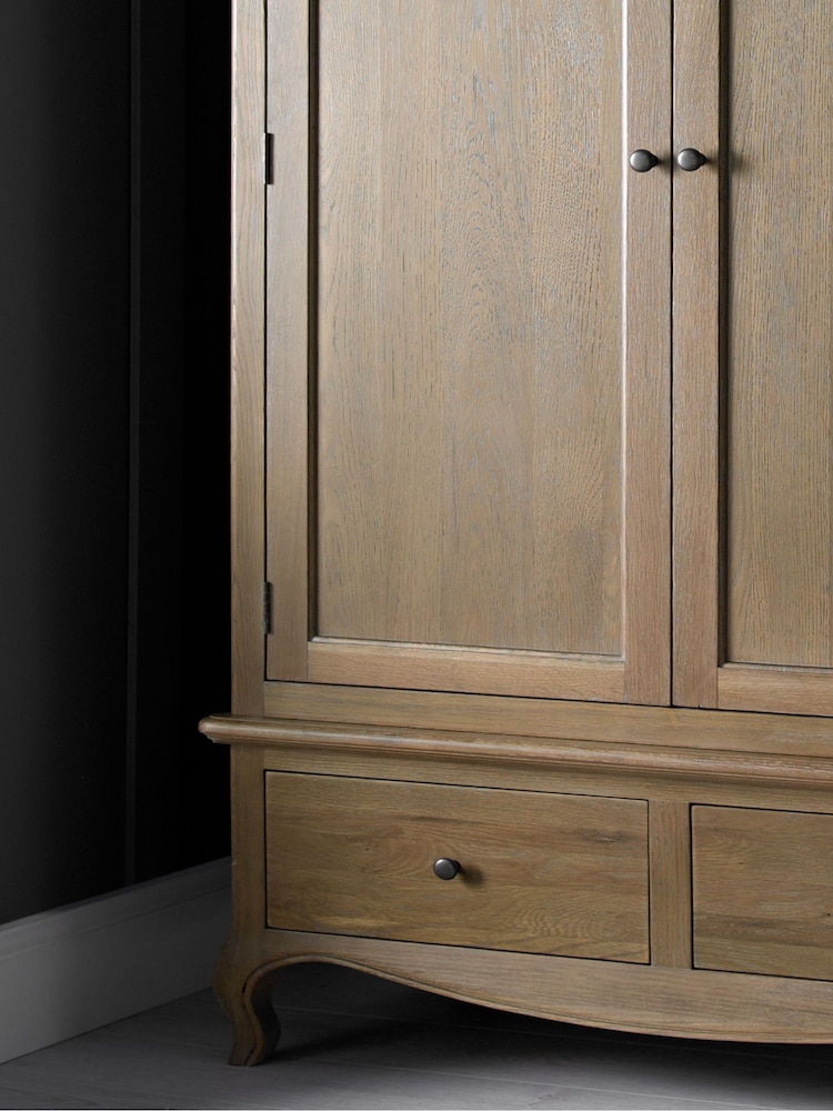 Time 4 Sleep Natural Loire Double 2 Drawer Wardrobe - Image 2 of 4