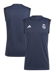 adidas Blue Real Madrid Training Sleeveless Jersey - Image 1 of 3