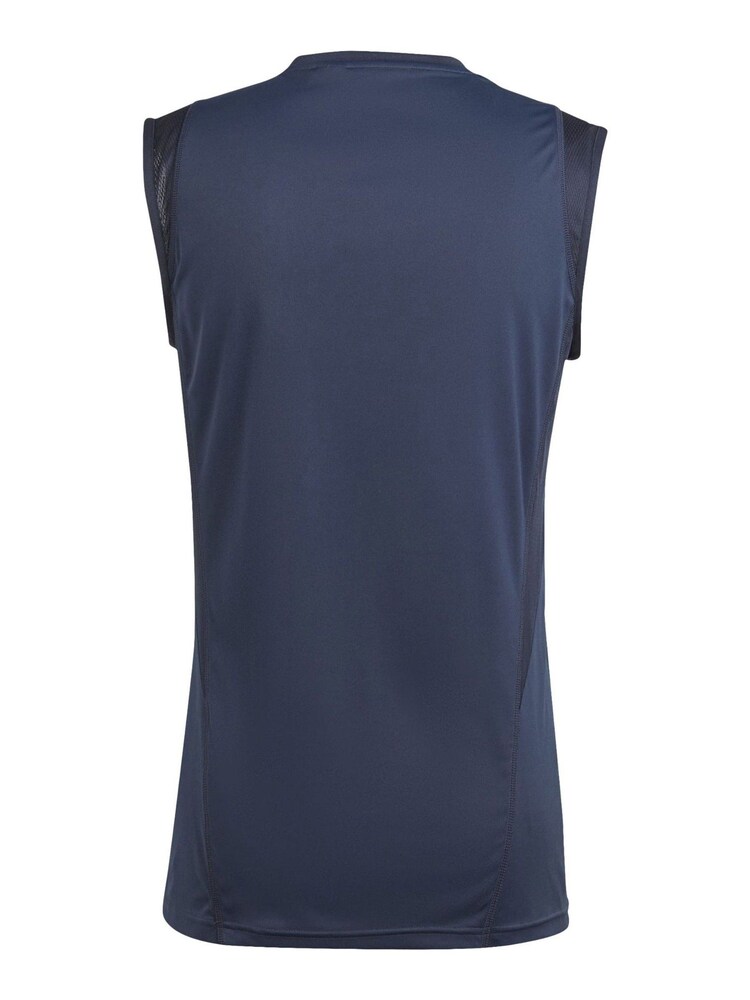 adidas Blue Real Madrid Training Sleeveless Jersey - Image 3 of 3 adidas Blue Real Madrid Training Sleeveless Jersey - Image 3 of 3