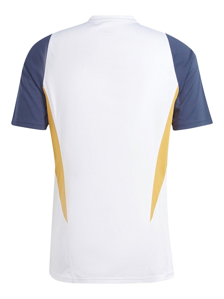 adidas White Real Madrid Training Jersey - Image 3 of 3 adidas White Real Madrid Training Jersey - Image 3 of 3