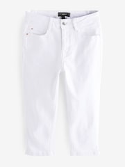 White Capri Cropped Jeans - Image 5 of 6