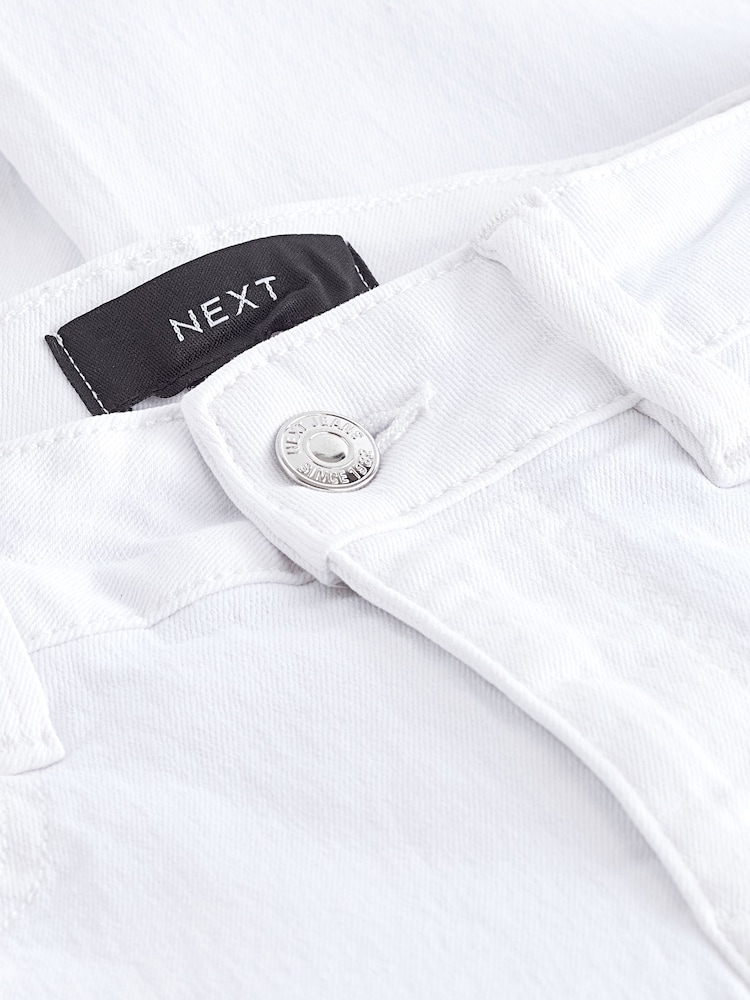 White Capri Cropped Jeans - Image 6 of 6