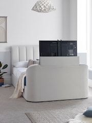 time4sleep Natural Lucille Upholstered TV Bed Frame - Image 1 of 2