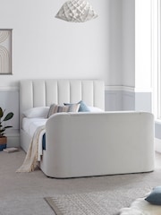 time4sleep Natural Lucille Upholstered TV Bed Frame - Image 2 of 2