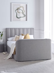 time4sleep Grey Lucille Upholstered TV Bed Frame - Image 2 of 2