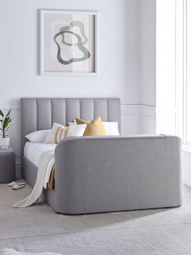 time4sleep Grey Lucille Upholstered TV Bed Frame - Image 2 of 2