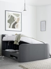 time4sleep Grey Onelife Upholstered TV Ottoman Storage Bed - Image 3 of 5