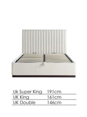 time4sleep Cream Anna Boucle End Lift Ottoman Storage Bed - Image 5 of 6