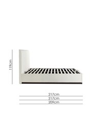 time4sleep Cream Anna Boucle End Lift Ottoman Storage Bed - Image 6 of 6