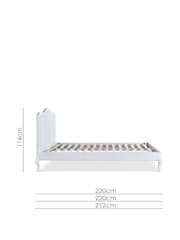 time4sleep White Siena Rattan Bed Frame - Image 4 of 4