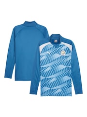 Puma Blue Manchester City Pre Match Sweat Top - Image 1 of 2