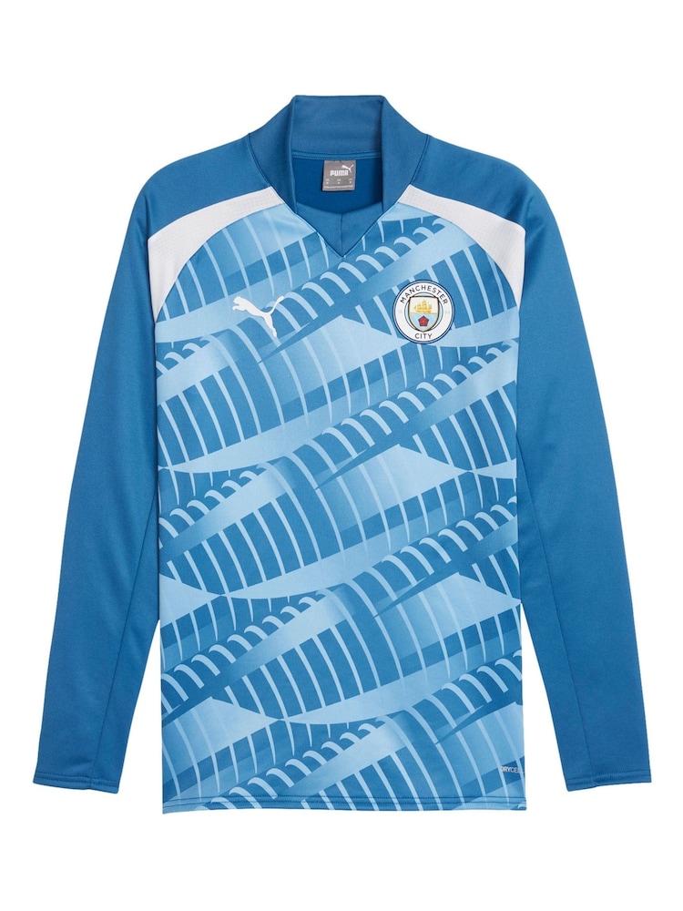 Puma Blue Manchester City Pre Match Sweat Top - Image 2 of 2