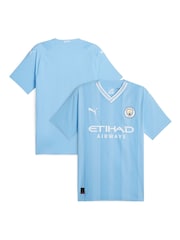 Puma Blue Blank Manchester City Home Authentic Shirt - Image 1 of 2