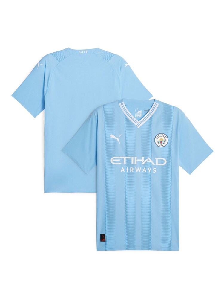 Puma Blue Blank Manchester City Home Authentic Shirt - Image 1 of 2