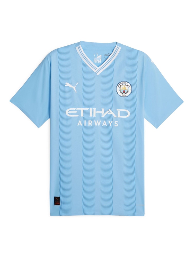 Puma Blue Blank Manchester City Home Authentic Shirt - Image 2 of 2