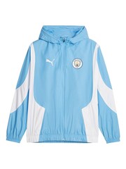 Puma Blue/White Manchester City Pre Match Jacket Womens - Image 2 of 2