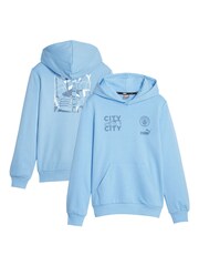 Puma Blue Manchester City Core Hoodie Kids - Image 1 of 2